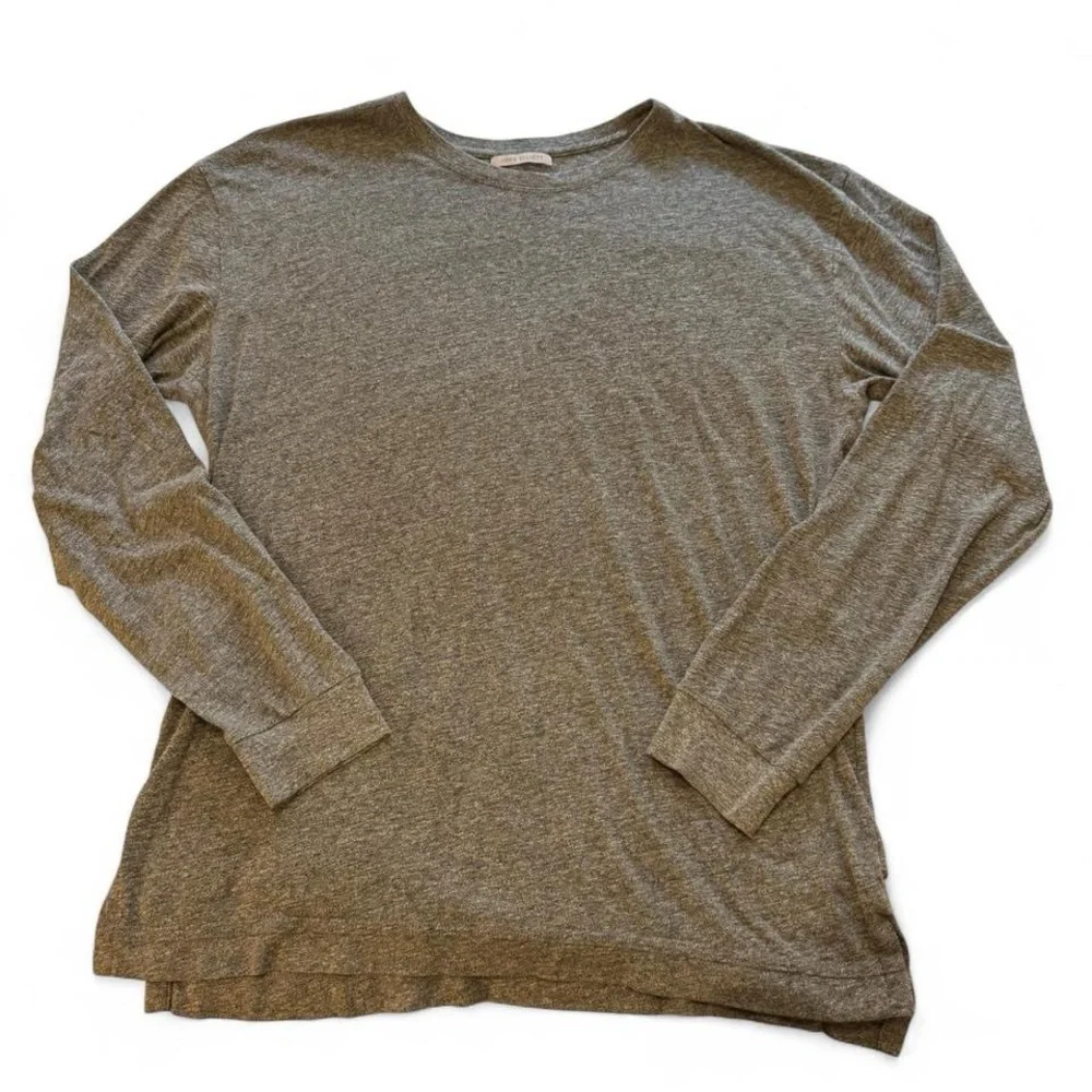 John Elliott Tri-Blend Long Sleeve Mercer Tee Heather Grey Size 3 L